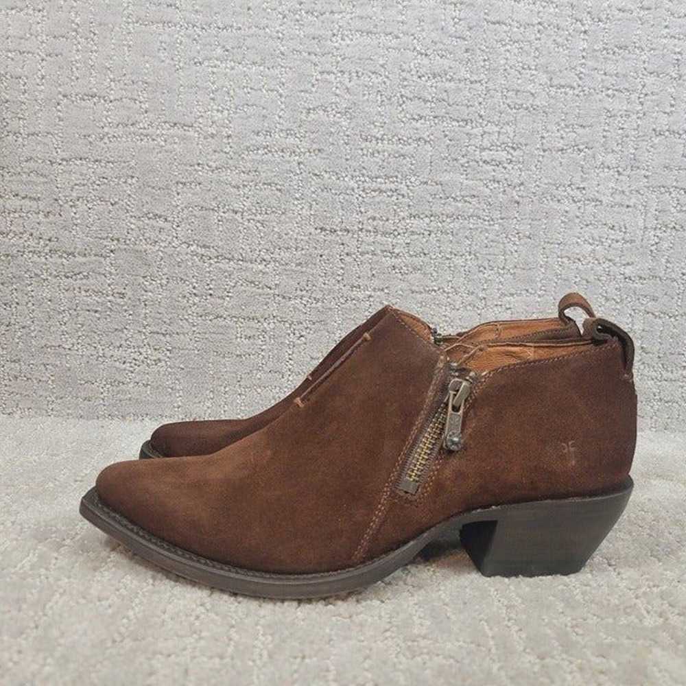 Frye Sacha Moto Shootie Womens Size 7.5B Brown Su… - image 5