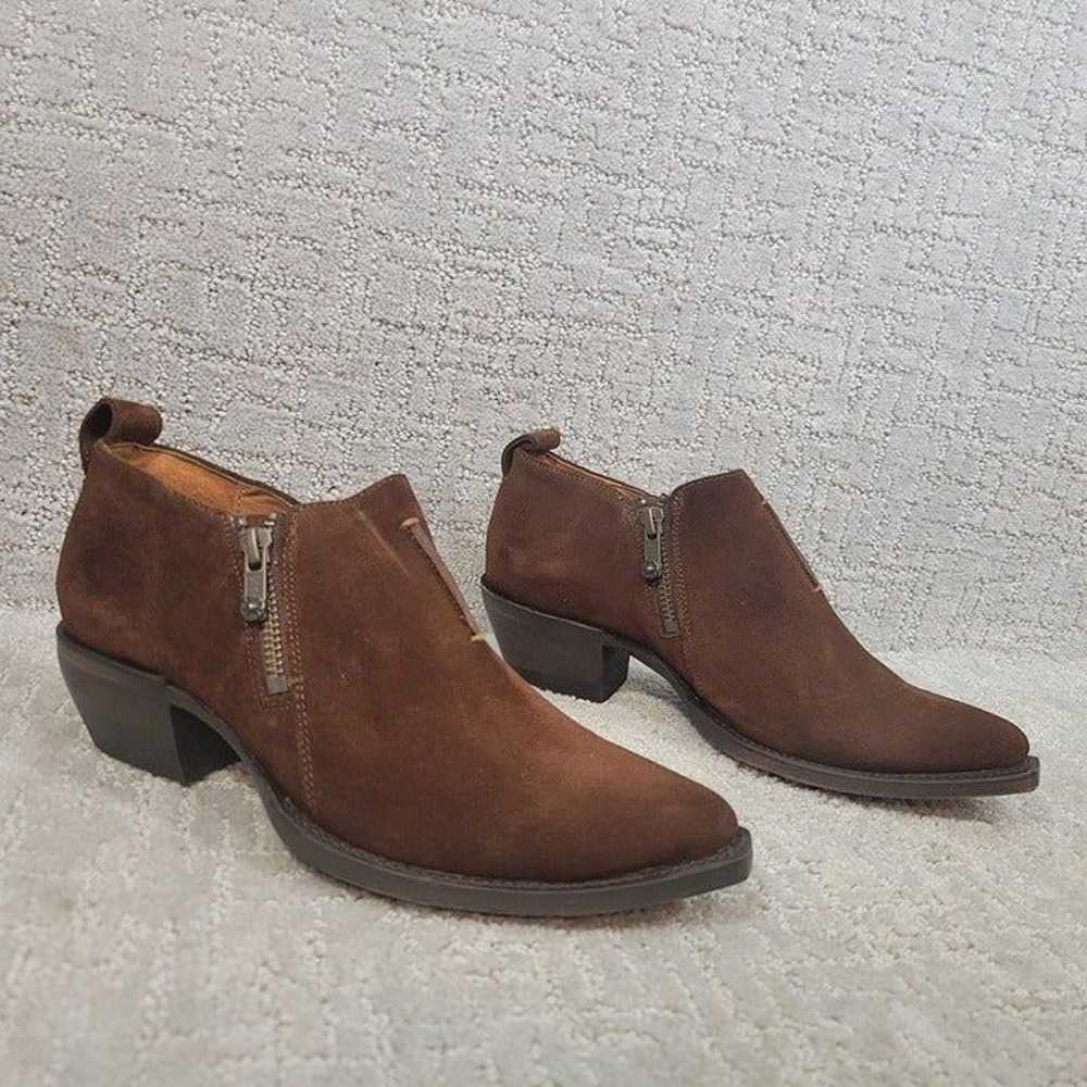 Frye Sacha Moto Shootie Womens Size 7.5B Brown Su… - image 6