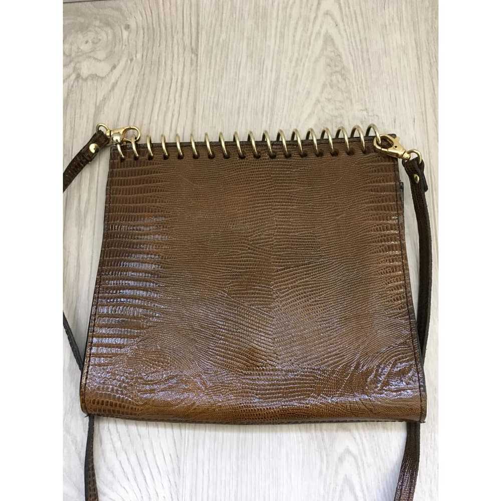 Non Signé / Unsigned Leather handbag - image 4