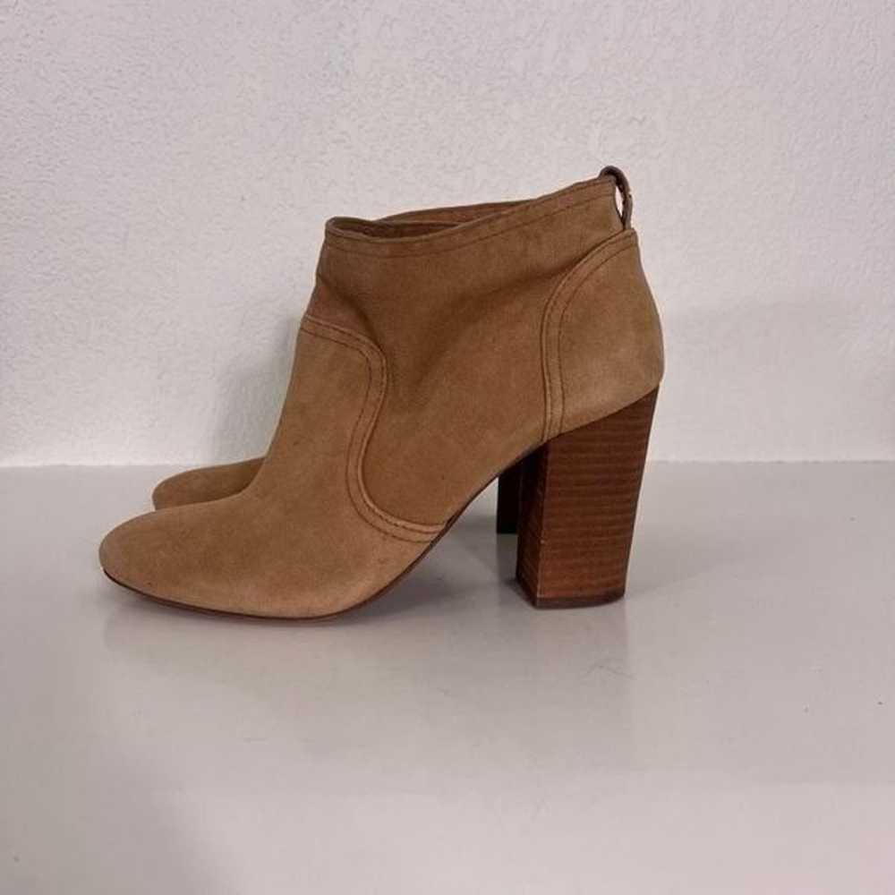 Tory Burch Tan Leather Suede High Heel Booties - image 1