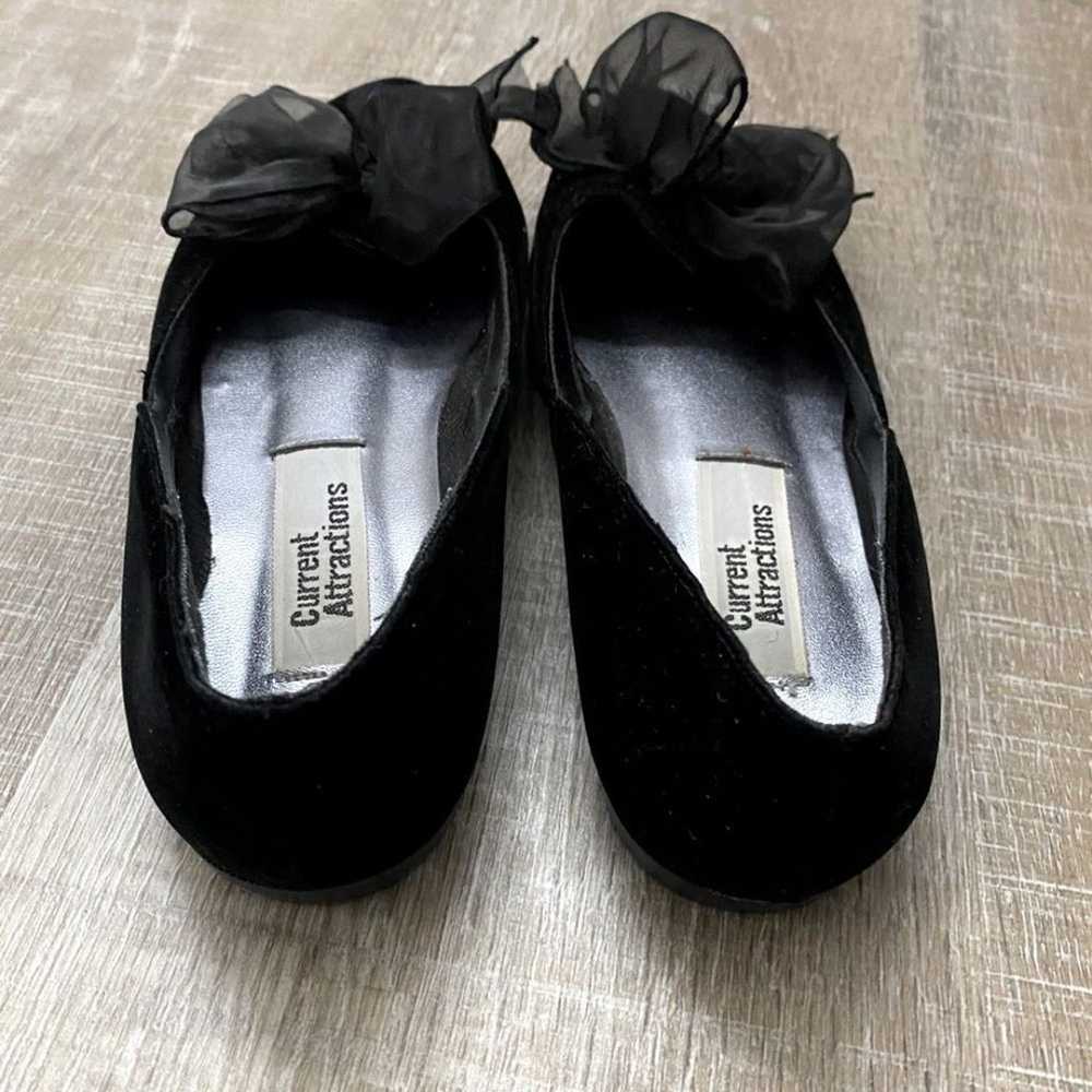 VINTAGE | Velvet Bow Flats Pointed Toe Ballet Fla… - image 8