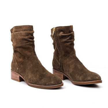 Lucca Lane Women Donny Brown Suede Zip Western An… - image 1