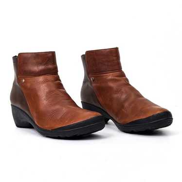 Merrell Women Veranda Brown Leather Wedge Zip Ank… - image 1