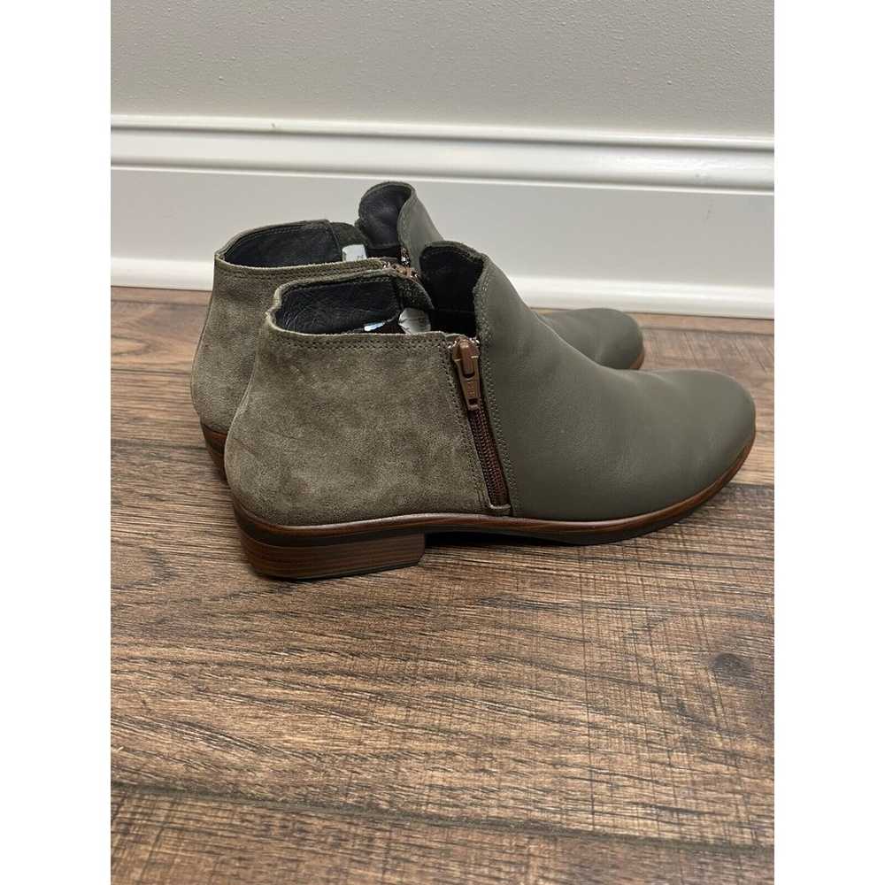 NAOT Helm Bootie Short Boot Green Olive Suede Lea… - image 4