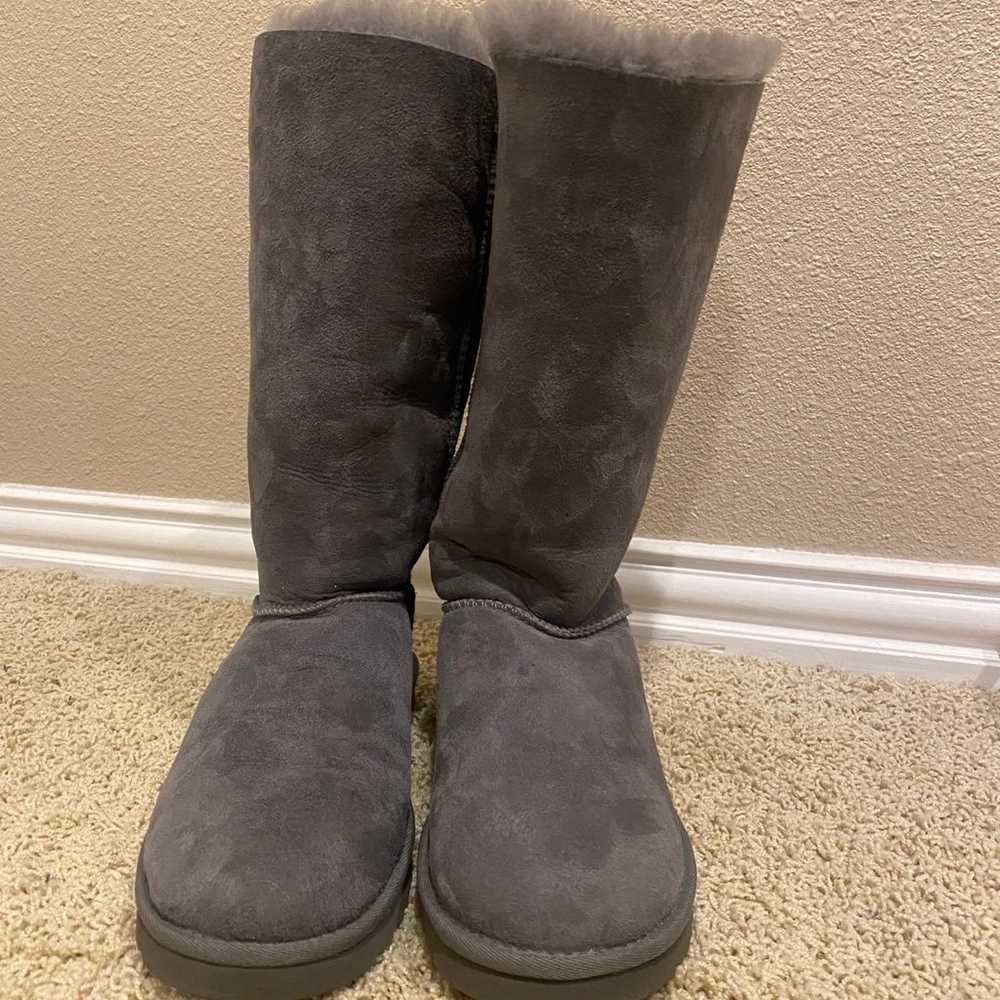 Gray UGG Bailey Bow Boot - image 3