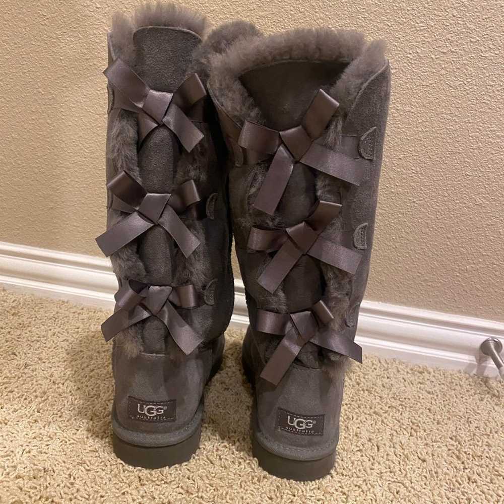 Gray UGG Bailey Bow Boot - image 4