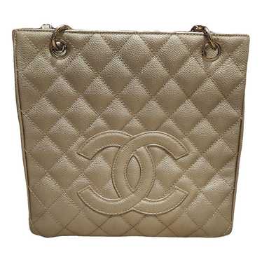 Chanel Petite Shopping Tote leather tote