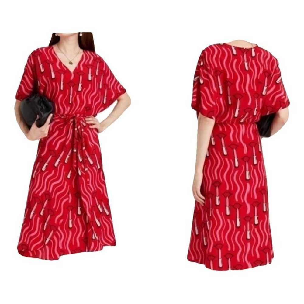 Valentino Garavani Silk mid-length dress - image 2