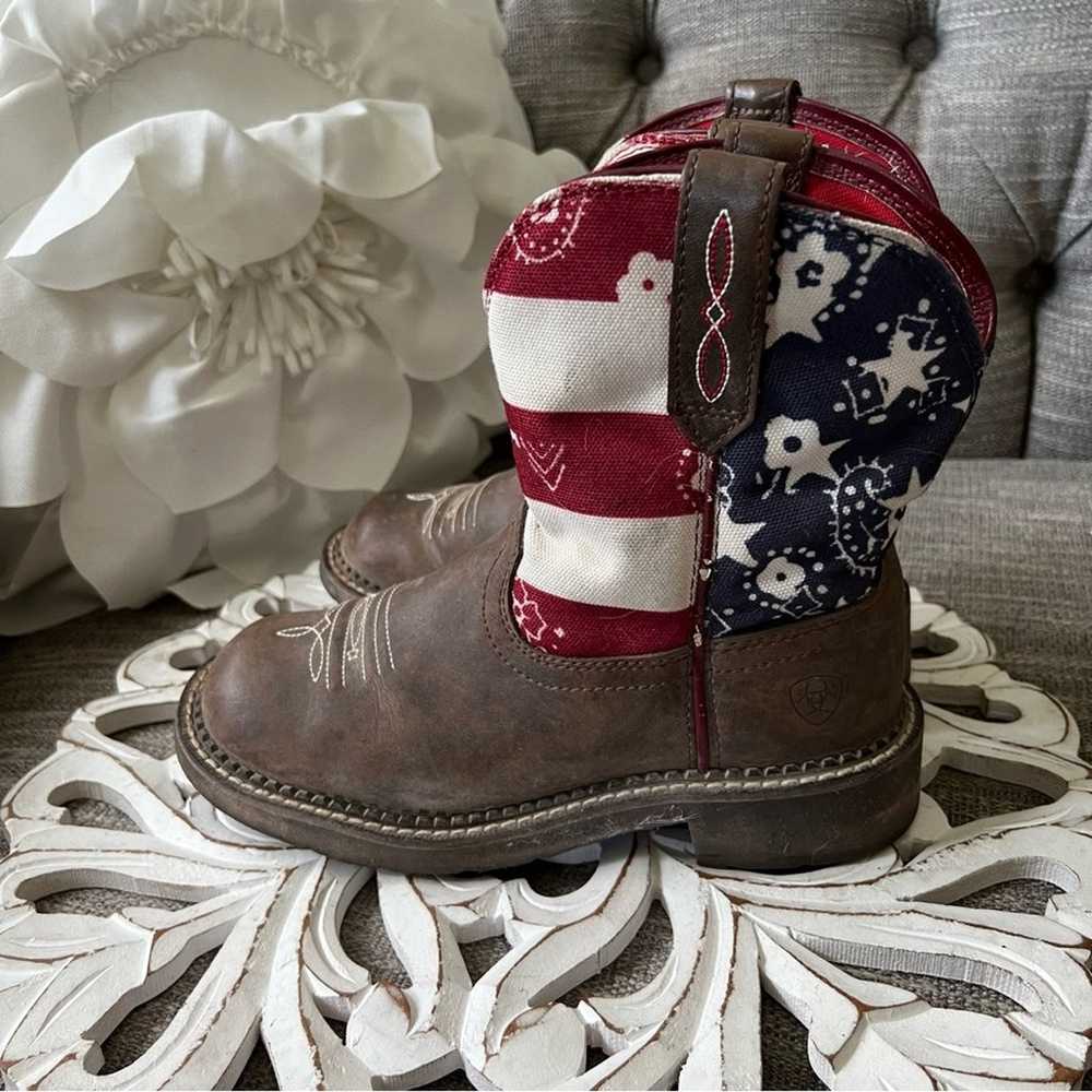 Ariat American Flag Western Cowboy Boots Women’s 6 - image 4