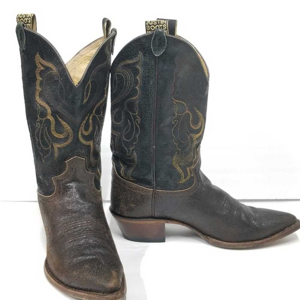 Justin Boots western cowgirl cowboy boots - image 5