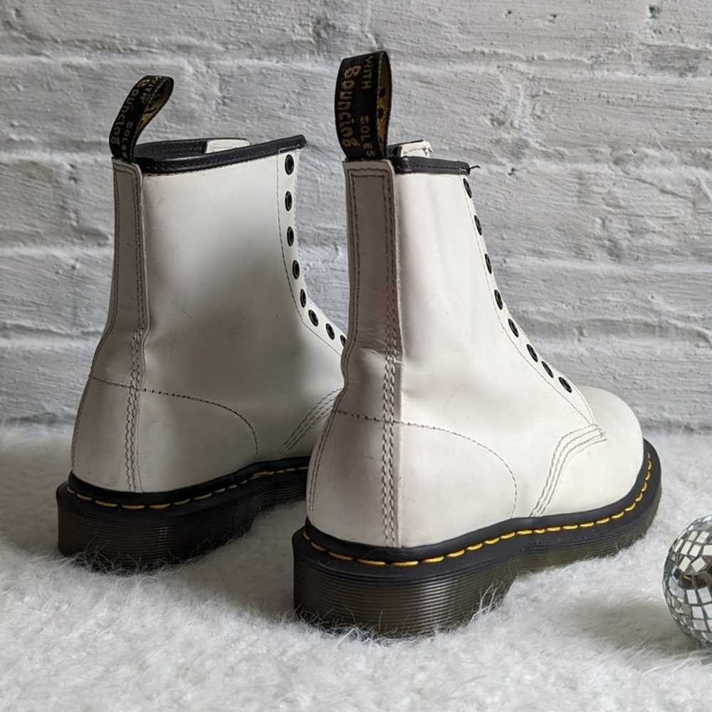 Dr Martens Docs White High Top Leather Combat Boo… - image 2