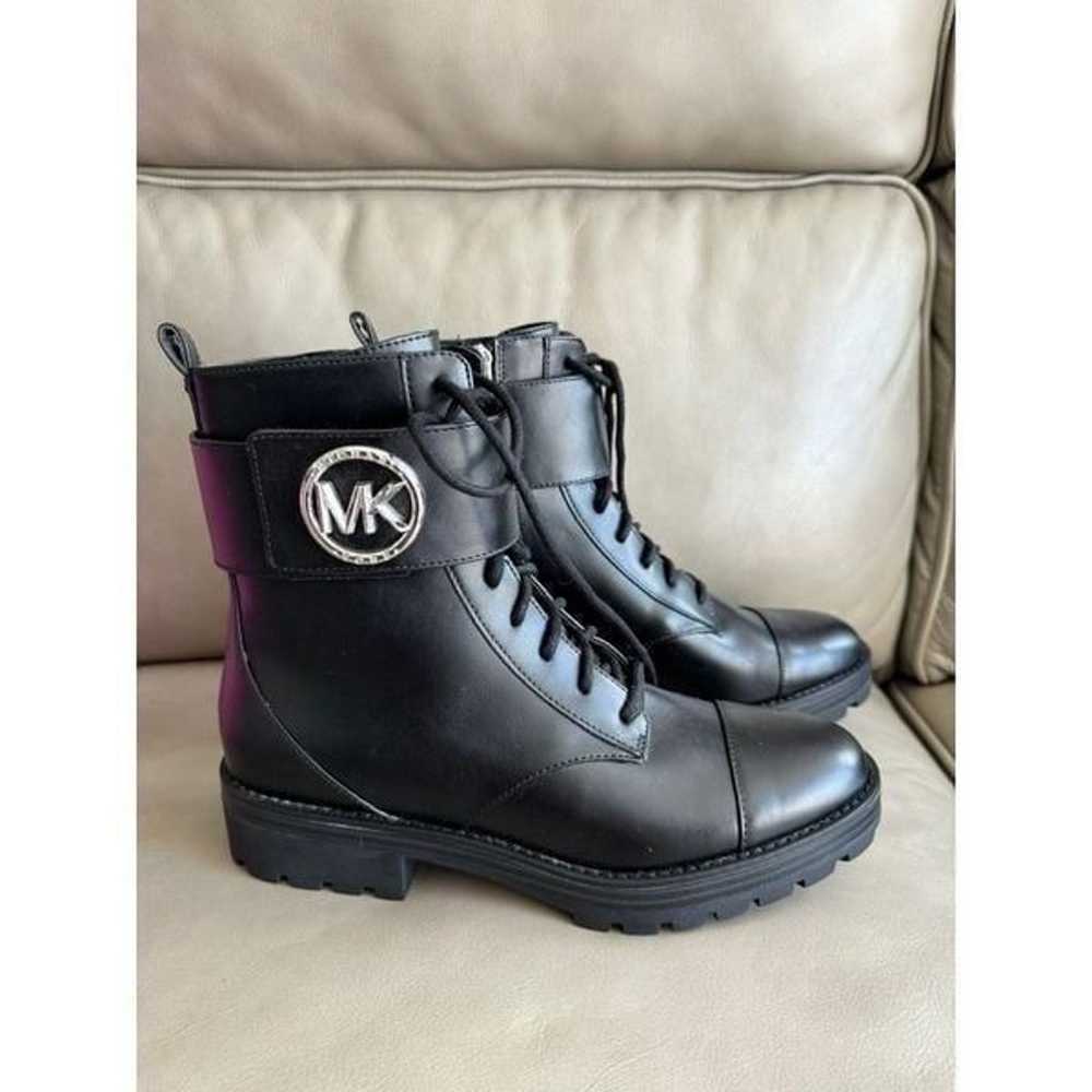 MICHAEL KORS NWOB Black Tatum Leather Combat Boot - image 3