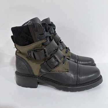 Frye Samantha Combat Boots Womens Size 9 B Black … - image 1