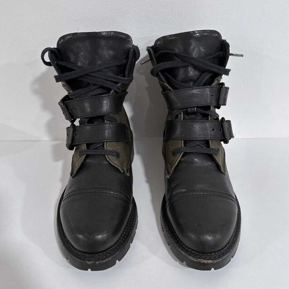 Frye Samantha Combat Boots Womens Size 9 B Black … - image 2