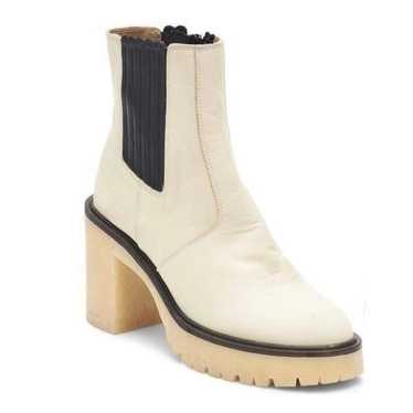 Free People James Chelsea Boot White Leather Size 