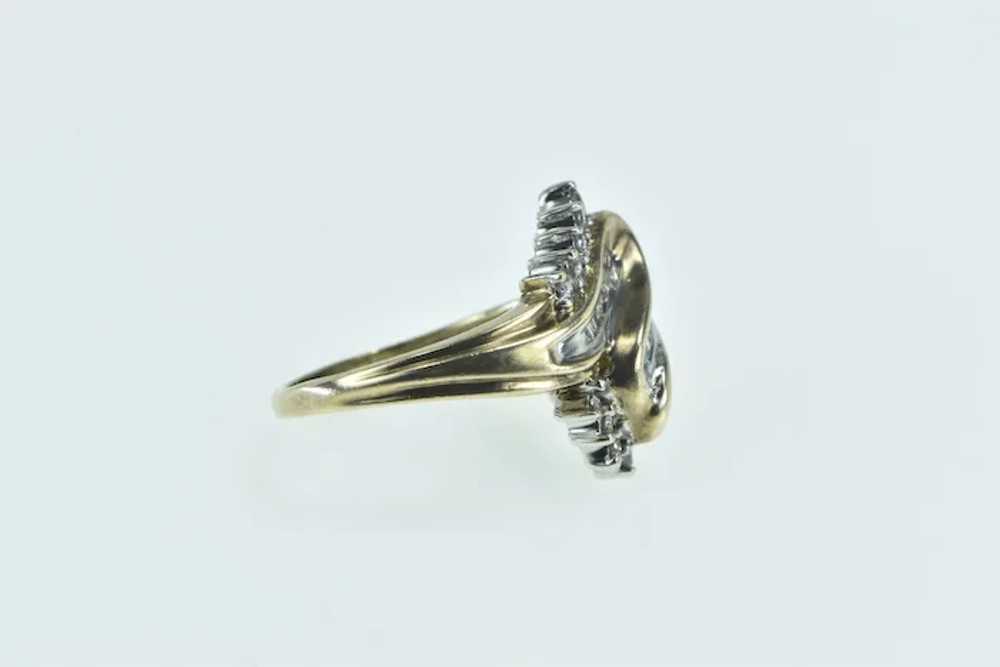 10K Diamond Zig Zag Freeform Cluster Bypass Ring … - image 2