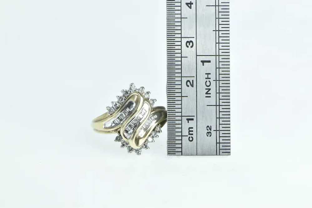 10K Diamond Zig Zag Freeform Cluster Bypass Ring … - image 4