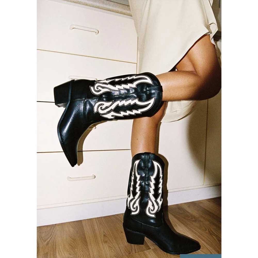 Billini Norva Black Cowboy Boots Womens 7 Western… - image 1