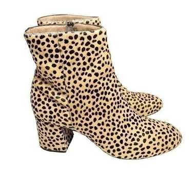 Able Cheetah Dot Celina Leather Skin Ankle Bootie… - image 1