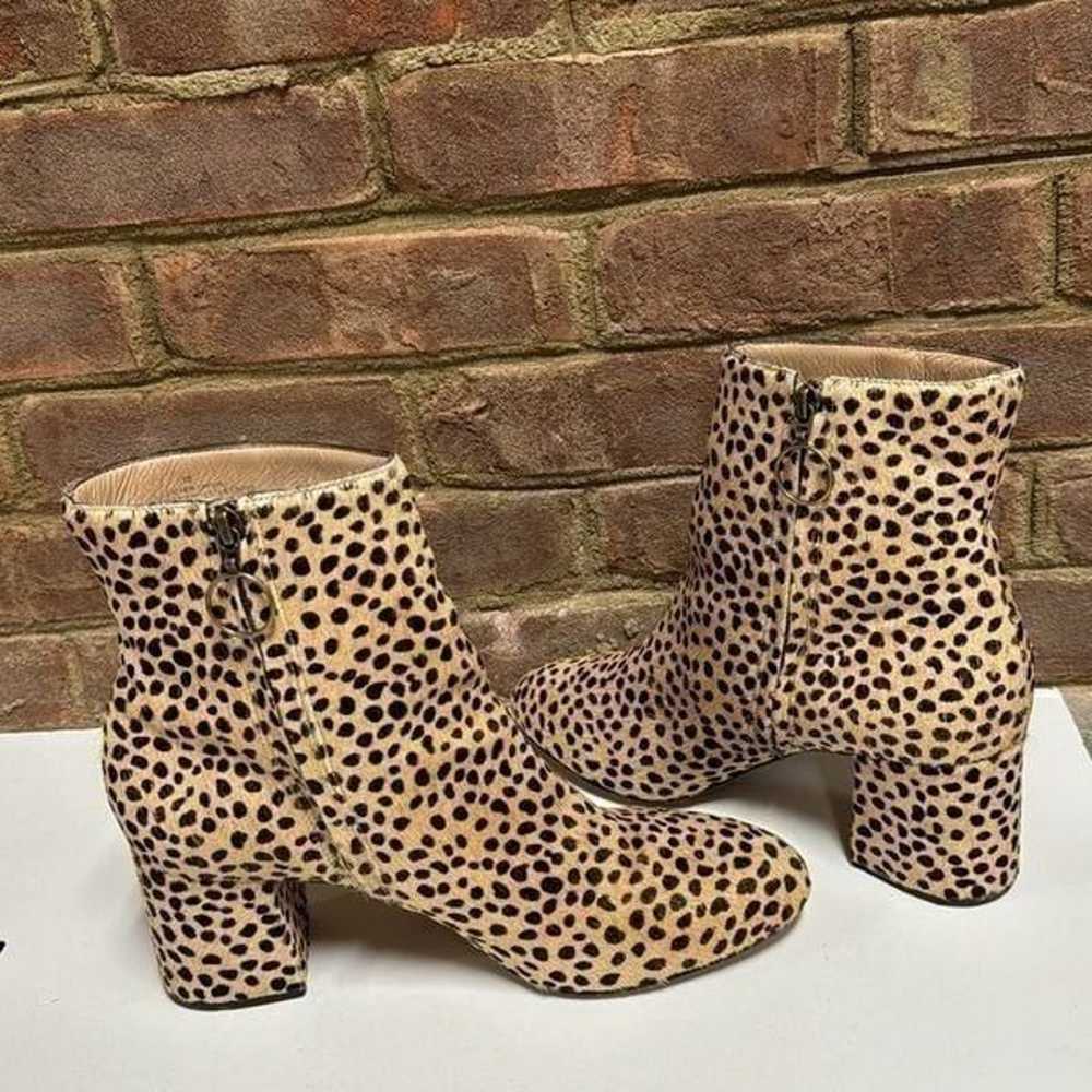 Able Cheetah Dot Celina Leather Skin Ankle Bootie… - image 6