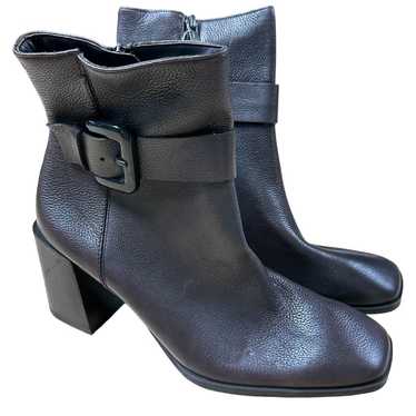 Paul Green Nirvana Pebble Leather Bootie Brown Lea