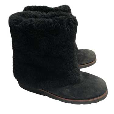 UGG Maylin Shearling Suede Boots Black SZ 9