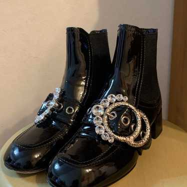 MIUMIU Miu Miu Bijou Side Gore Boots 34