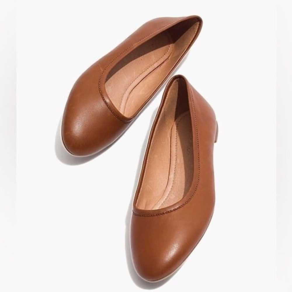 Madewell Reid Ballet Flats English Saddle Brown L… - image 1