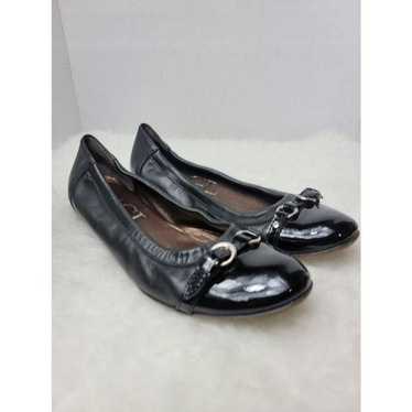 AGL Monika Black Cap Toe Leather Comfort Slip On … - image 1