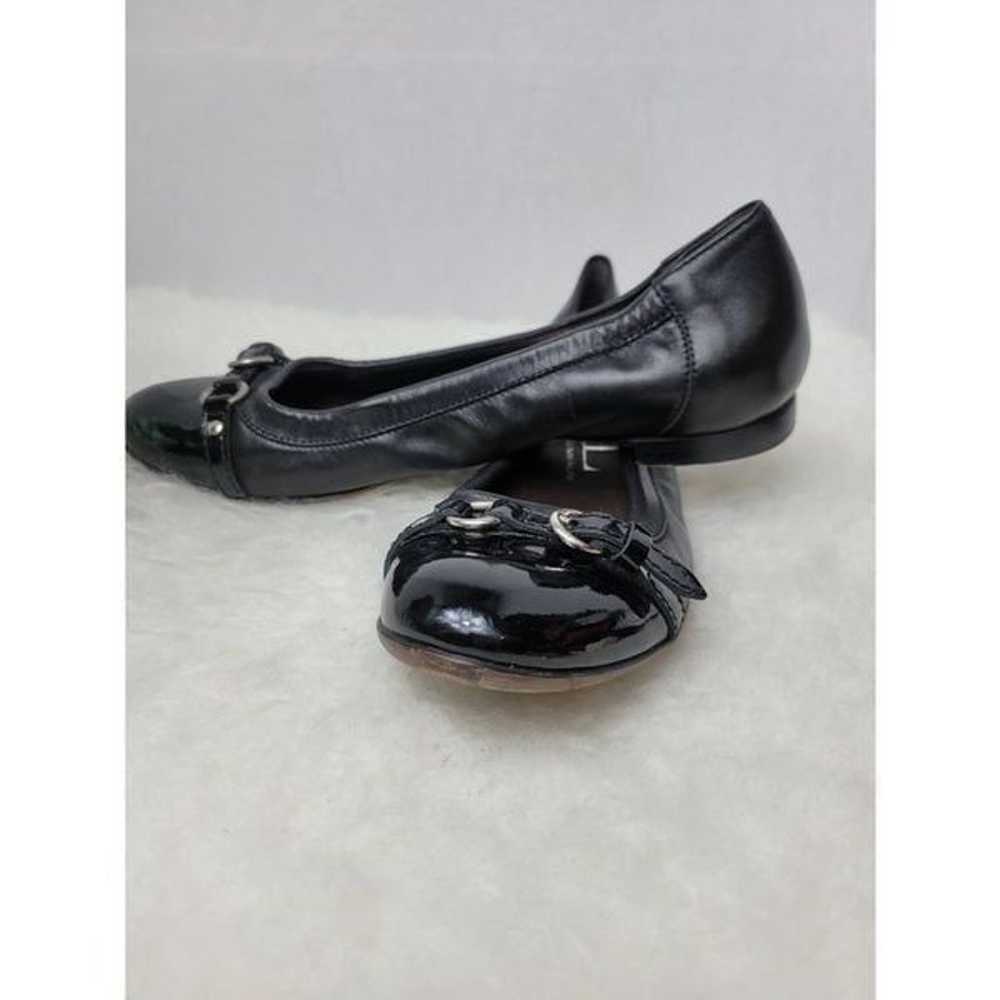 AGL Monika Black Cap Toe Leather Comfort Slip On … - image 3