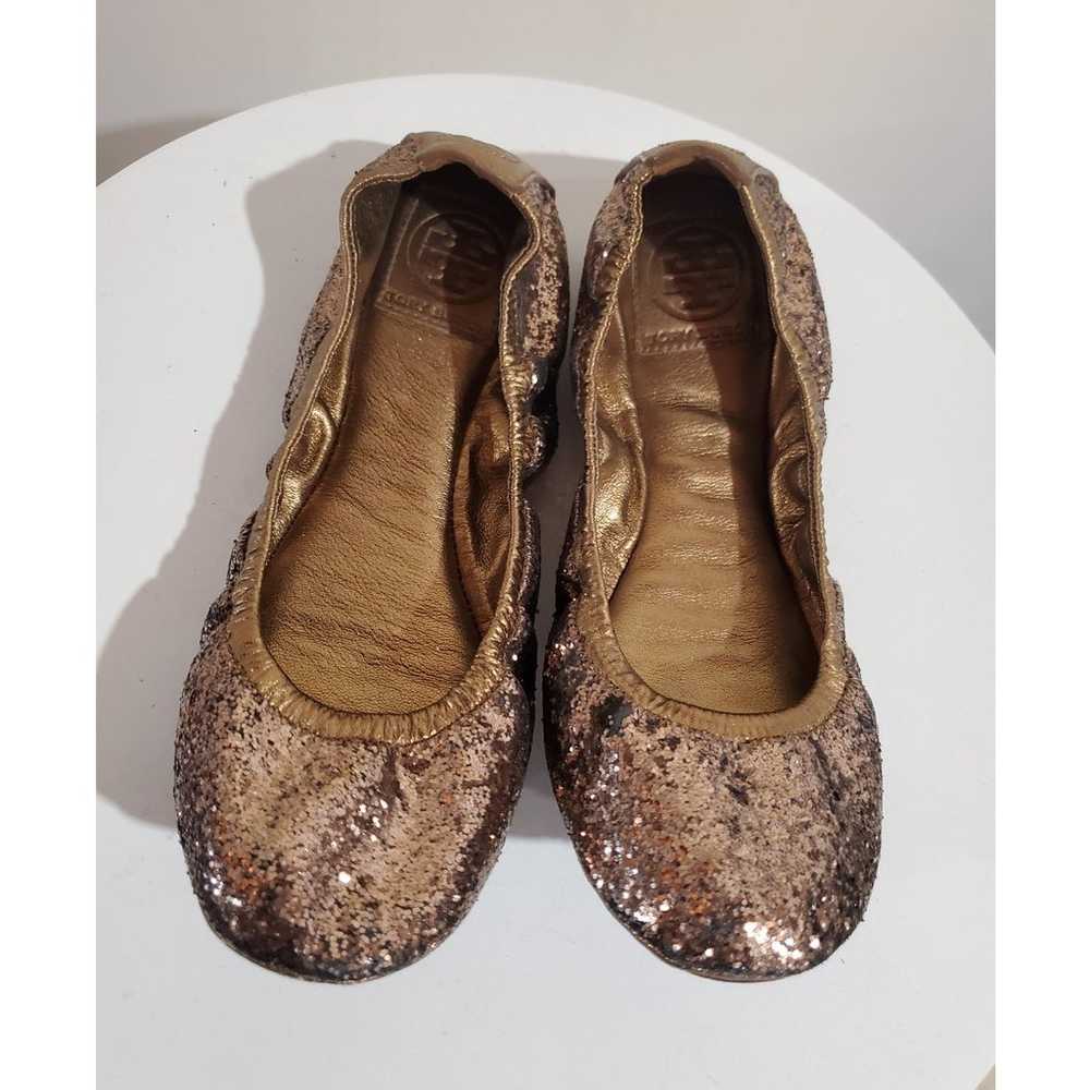 Tory Burch Eddie Glitter Slip On Ballet Flats Wom… - image 1