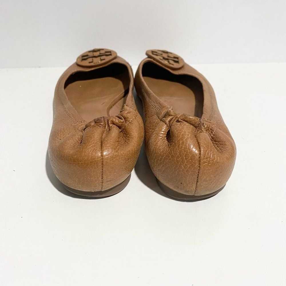 Tory Burch Reva Ballet Flat Tan Brown Caramel Lea… - image 10