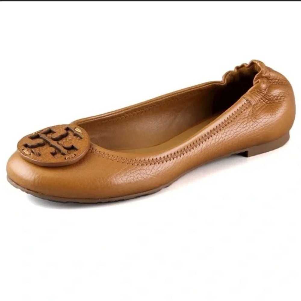 Tory Burch Reva Ballet Flat Tan Brown Caramel Lea… - image 1