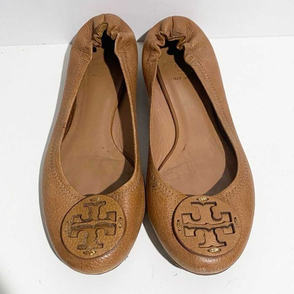 Tory Burch Reva Ballet Flat Tan Brown Caramel Lea… - image 3