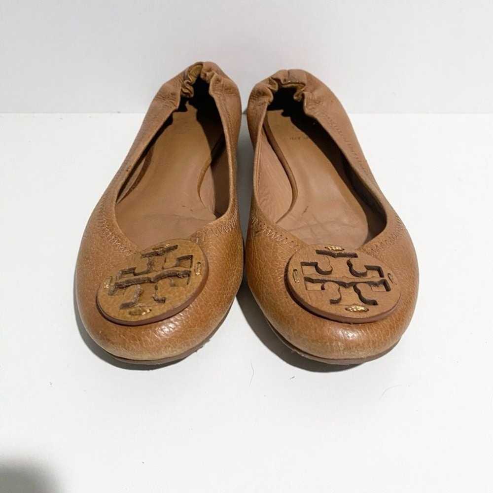 Tory Burch Reva Ballet Flat Tan Brown Caramel Lea… - image 4