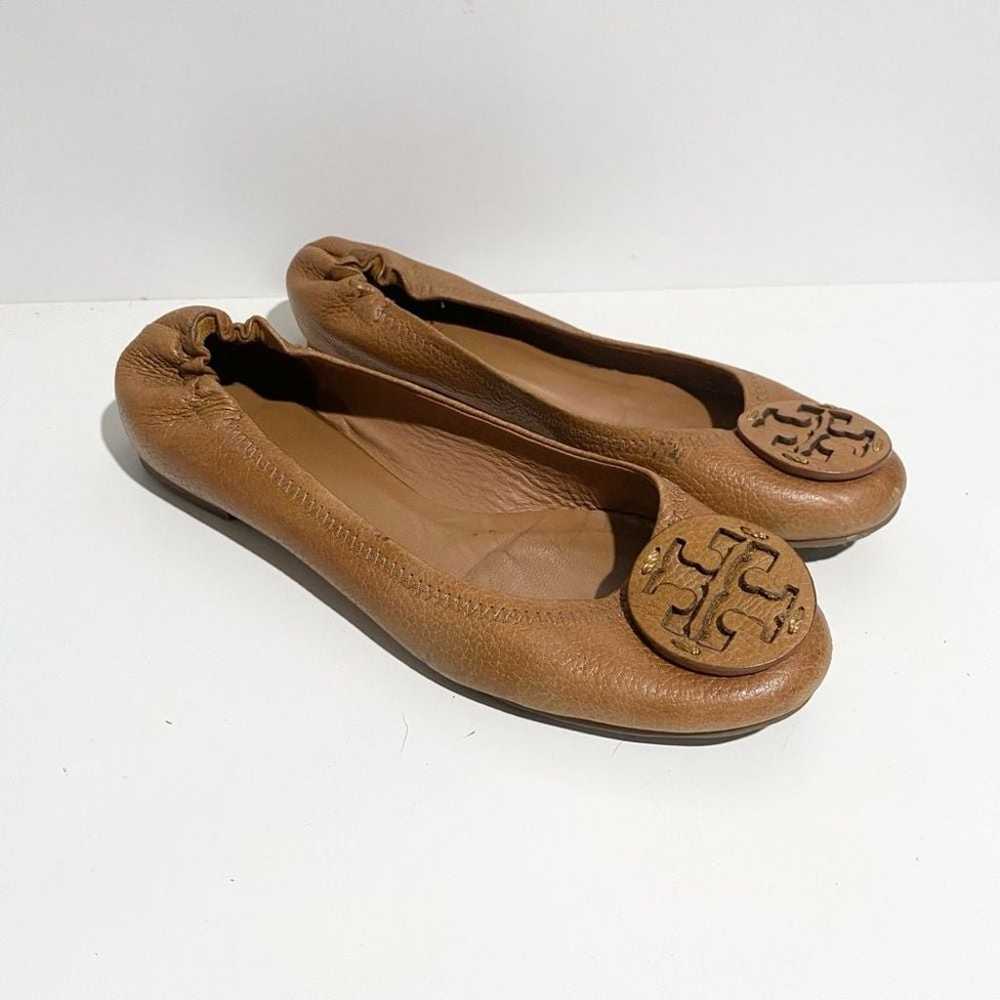 Tory Burch Reva Ballet Flat Tan Brown Caramel Lea… - image 5