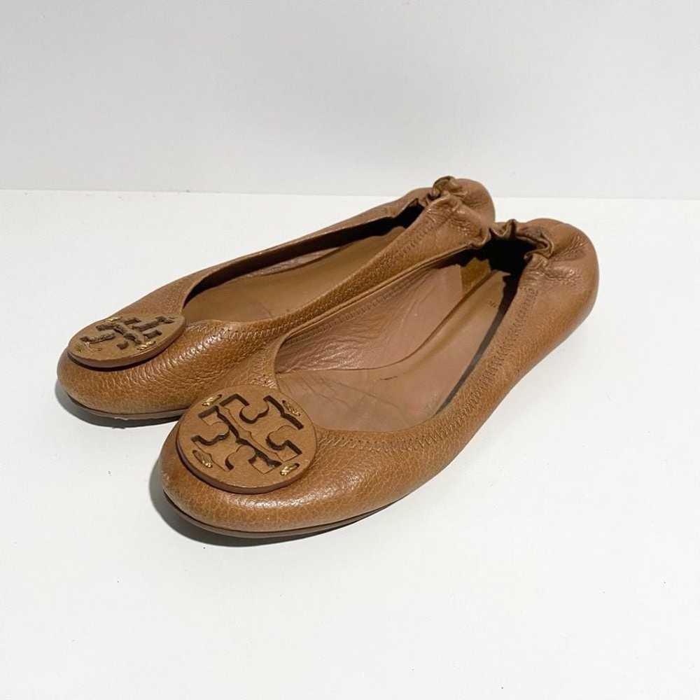 Tory Burch Reva Ballet Flat Tan Brown Caramel Lea… - image 6