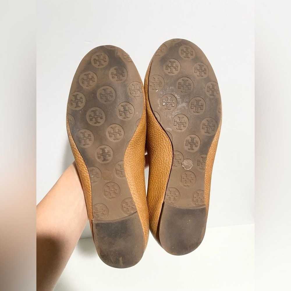 Tory Burch Reva Ballet Flat Tan Brown Caramel Lea… - image 9