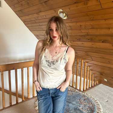 Vintage lace tank top - image 1