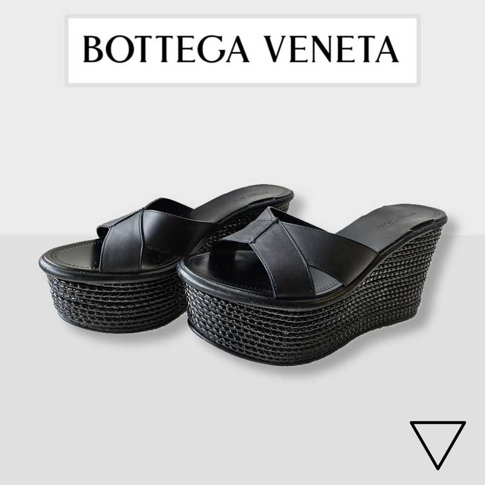 Bottega Veneta Black Leather Espadrilles Women's … - image 1