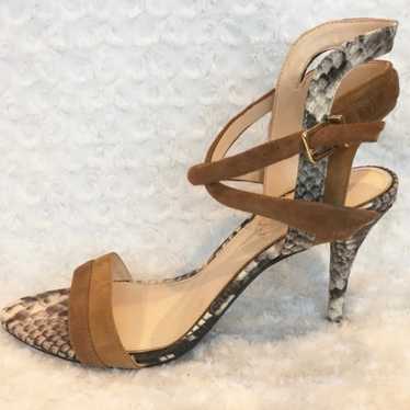 Jessica Simpson Brown Snake Skin and Suede Sandal