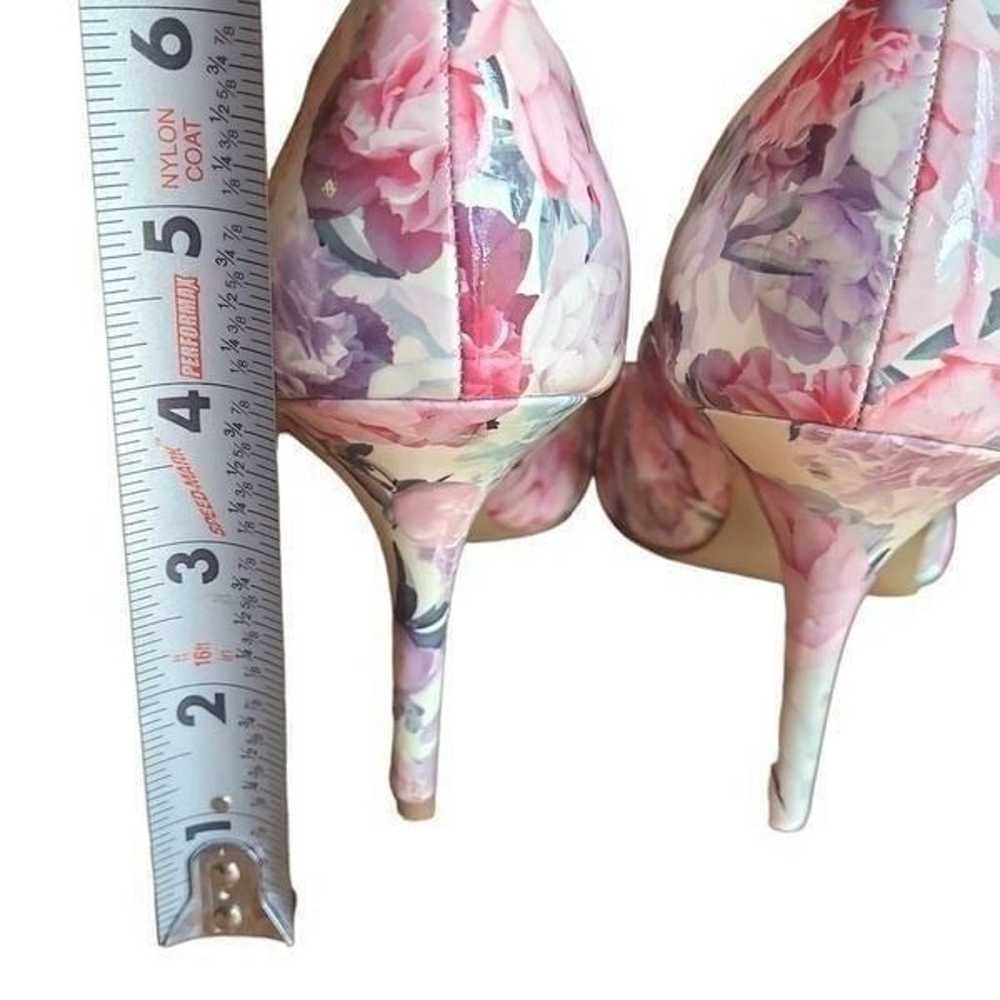 ELLE floral pink stiletto heels pointed toe squar… - image 4