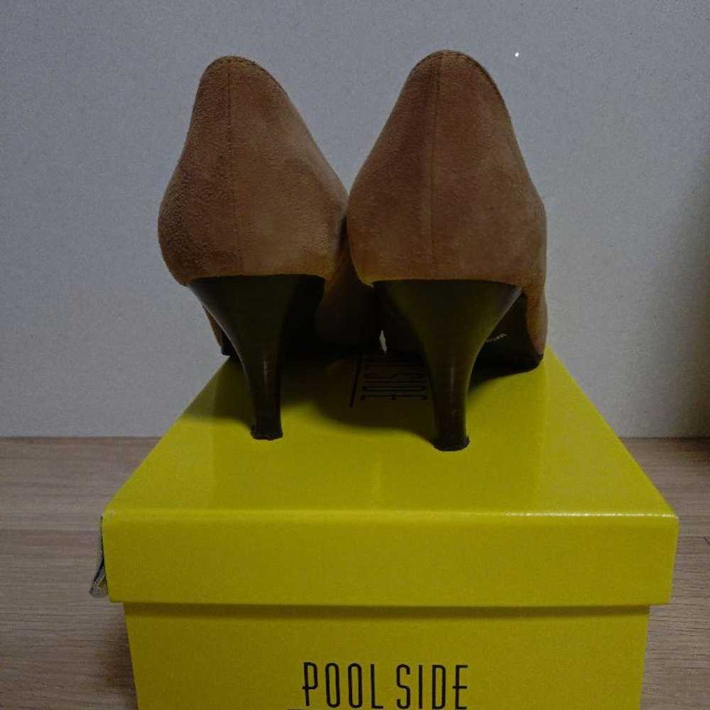 POOL SIDE Beige Ribbon Pumps Mid Heel 23.5cm - image 3