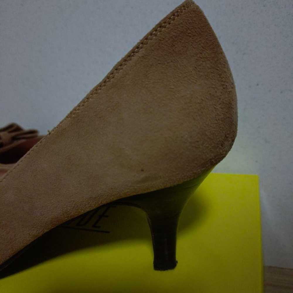 POOL SIDE Beige Ribbon Pumps Mid Heel 23.5cm - image 9