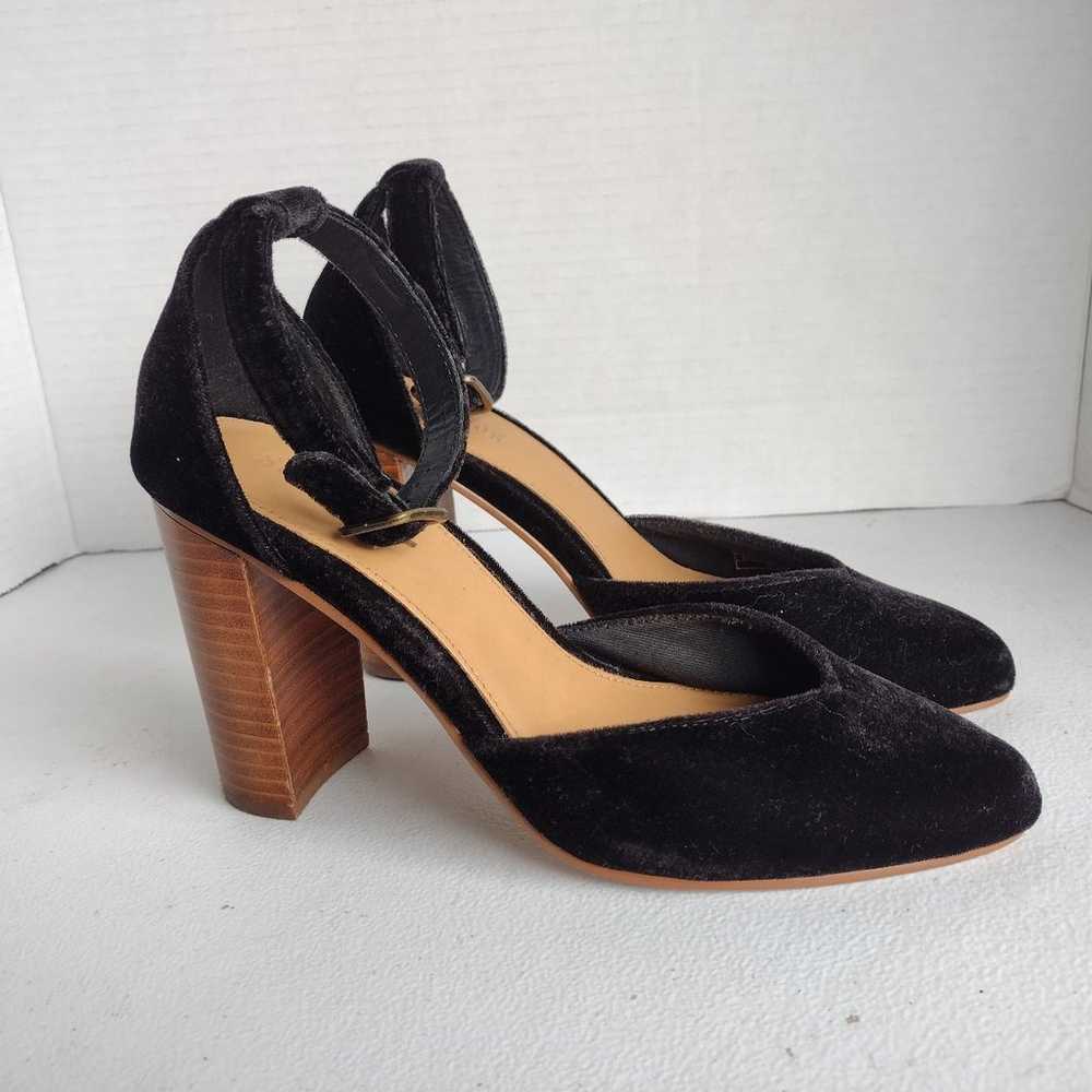 Soludos women's black velvet heels size 7.5 - image 1