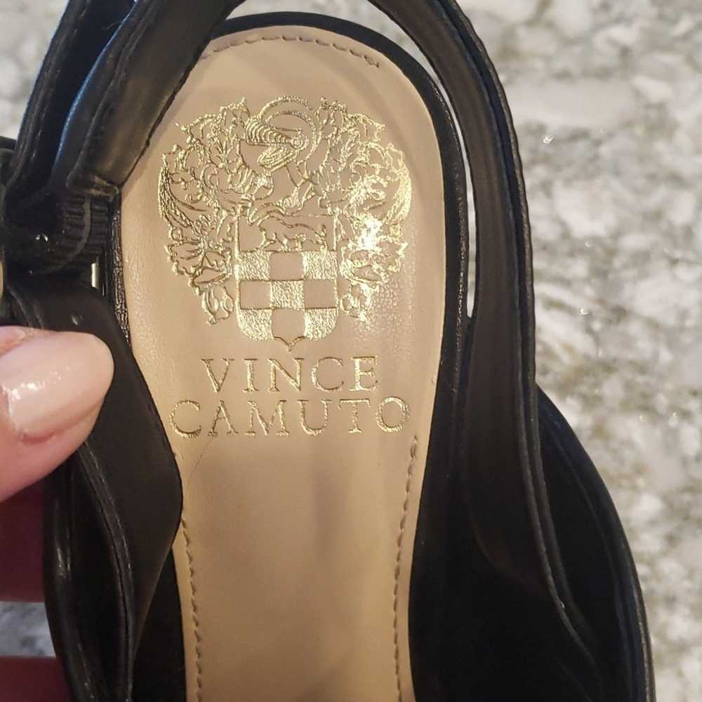 Vince Camuto Releen slingback black leather heel - image 10