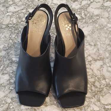 Vince Camuto Releen slingback black leather heel - image 1