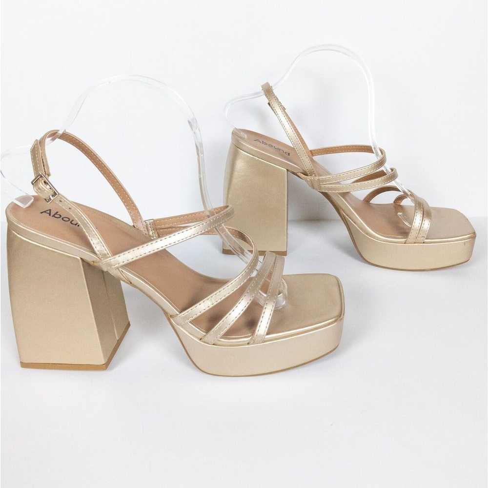 ABOUND Gold Nester Platform Sandal Chunky Ankle S… - image 3