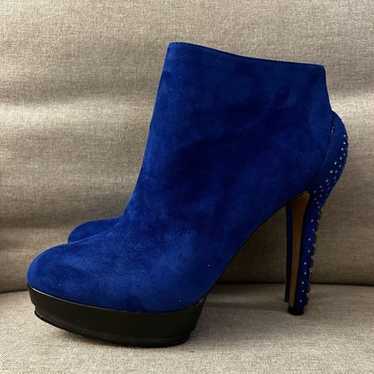 Vince Camuto Royal Cobalt Blue Suede Dani Booties 