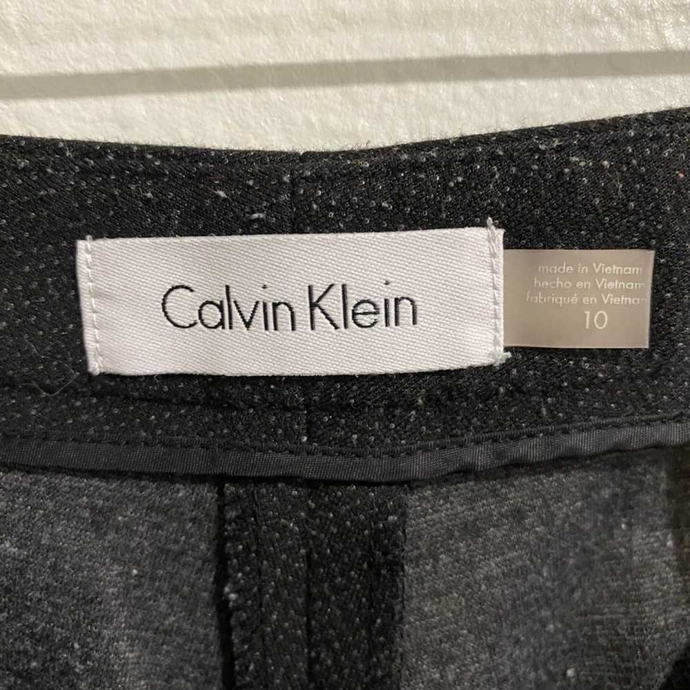 Calvin Klein Black Textured Slacks Sz 10 - image 4